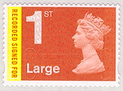 (image for) 2009 1st Class Large Recorded Signed For No Date OFNP / SA C1 R1 Cylinder D1 block of 6