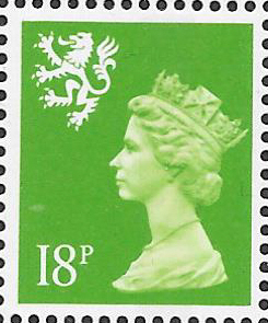 (image for) 1991 Scotland 18p Light Green FCP(C)/PVAl Cyl Q11 Q11 cylinder block