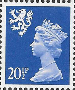 (image for) 1983 Scotland 20.5p Ultramarine PCP(H)/DEX Cyl 1A 1B no dot cylinder block