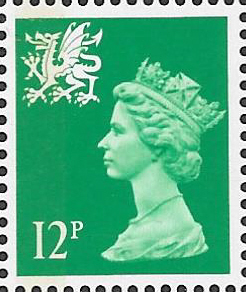 (image for) 1986 Wales 12p Emerald Green FCP(H)/DEX Cyl Q2 Q2 Machin Cylinder Block