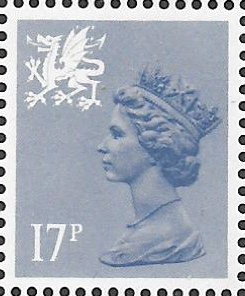 (image for) 1984 Wales 17p Greyish Blue PCP(H)/DEX Cyl Q5 normal cylinder block
