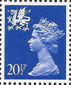 (image for) 1983 Wales 20.5p Ultramarine PCP(H)/DEX Cyl Q2 cylinder block