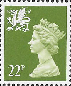 (image for) 1984 Wales 22p Moss Green ACP(H)/DEX Cyl Q1 Q1 cylinder block