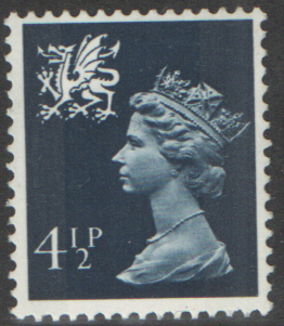 (image for) 1974 Wales 4.5p Bluish Grey FCP(H)/DEX Cyl 1(17) no dot + EEH cylinder block