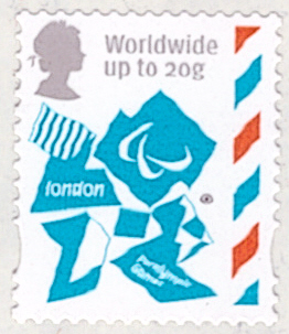 (image for) 2012 Worldwide 20g London Olympics & Paralympics Cylinder D1 Col 2 Row 1 block of 6