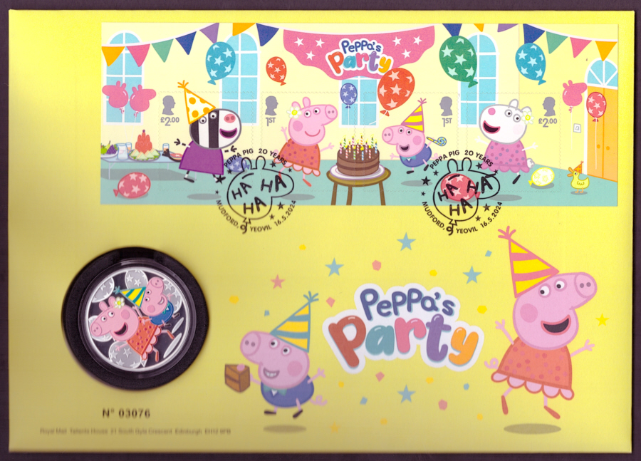 (image for) 2024 Peppa Pig Royal Mail PNC medal cover