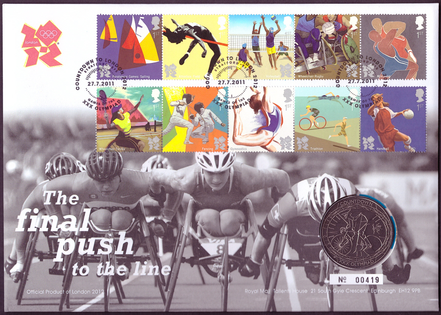 (image for) RMC100 2011 The Final Push £5 coin PNC first day cover