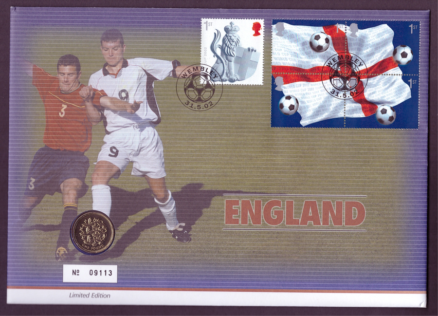 (image for) RMC30 2002 World Cup Korea / Japan £1 coin PNC commemorative cover