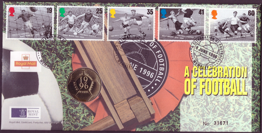 (image for) RMC8 1996 A Celebration of Football £2 coin PNC commemorative cover
