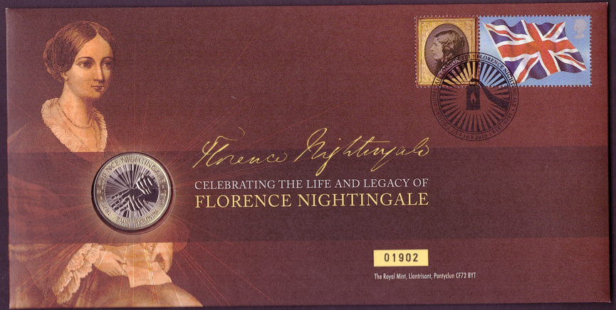(image for) RMC84 2010 Florence Nightingale £2 coin PNC commemorative cover