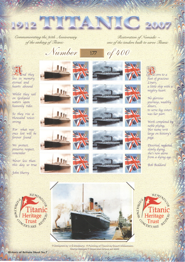 (image for) BC-105 Titanic History of Britain No.7 Business Smilers Sheet