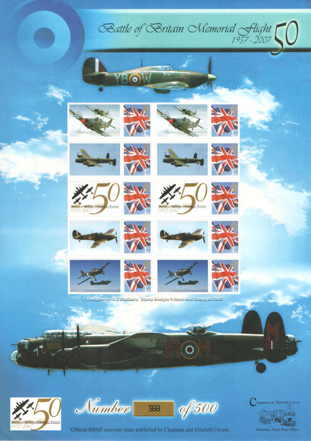 (image for) BC-106 2007 Battle of Britain Memorial Flight Business Smilers Sheet