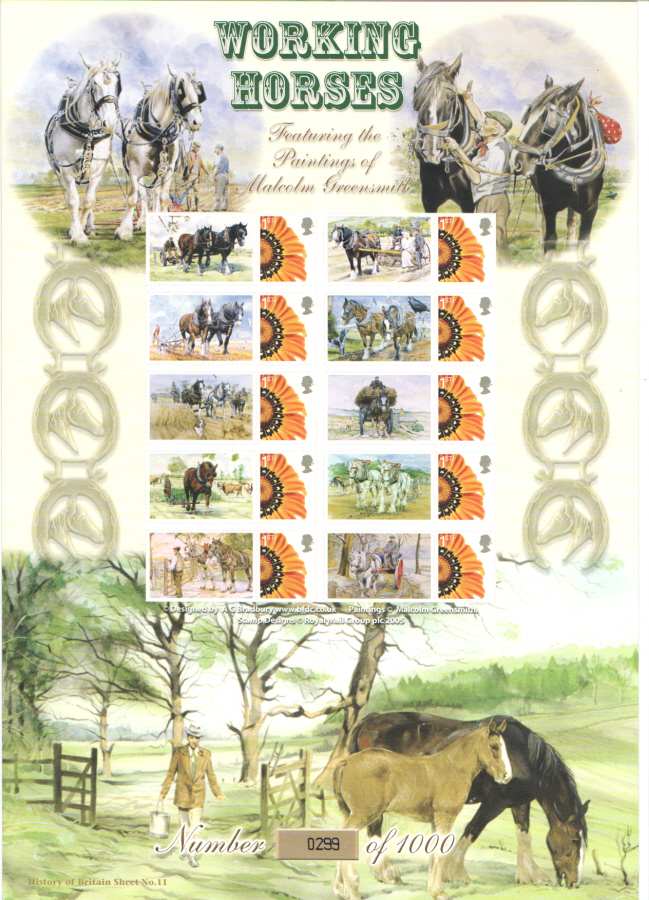 (image for) BC-115 Working Horses History of Britain No.11 Business Smilers Sheet
