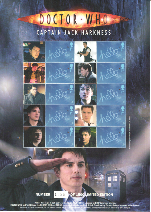 (image for) BC-147 Doctor Who Captain Jack Harkness Business Smilers Sheet