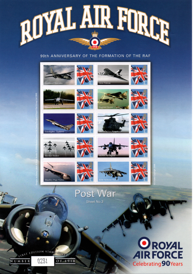(image for) BC-158 2008 Royal Air Force (Post War) Business Smilers Sheet